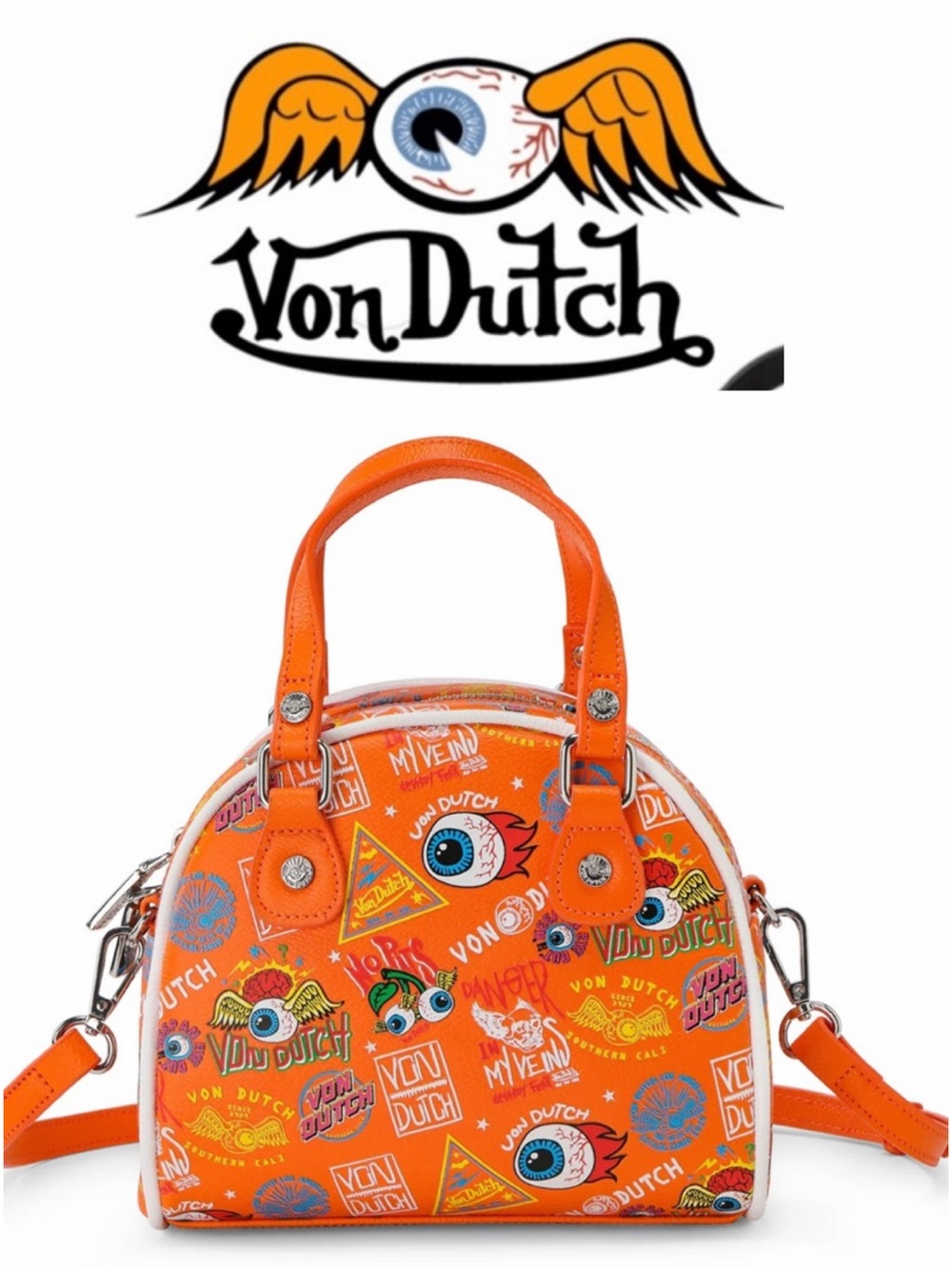 NWT - VON DUTCH JAX ORANGE BOWLING BALL BAG
